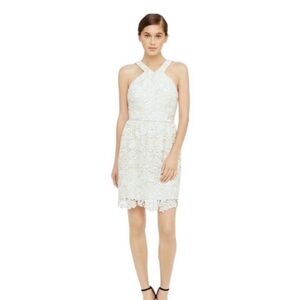 Club Monaco - Doina Cream and Gold Lace Eyelet
Mini Dress